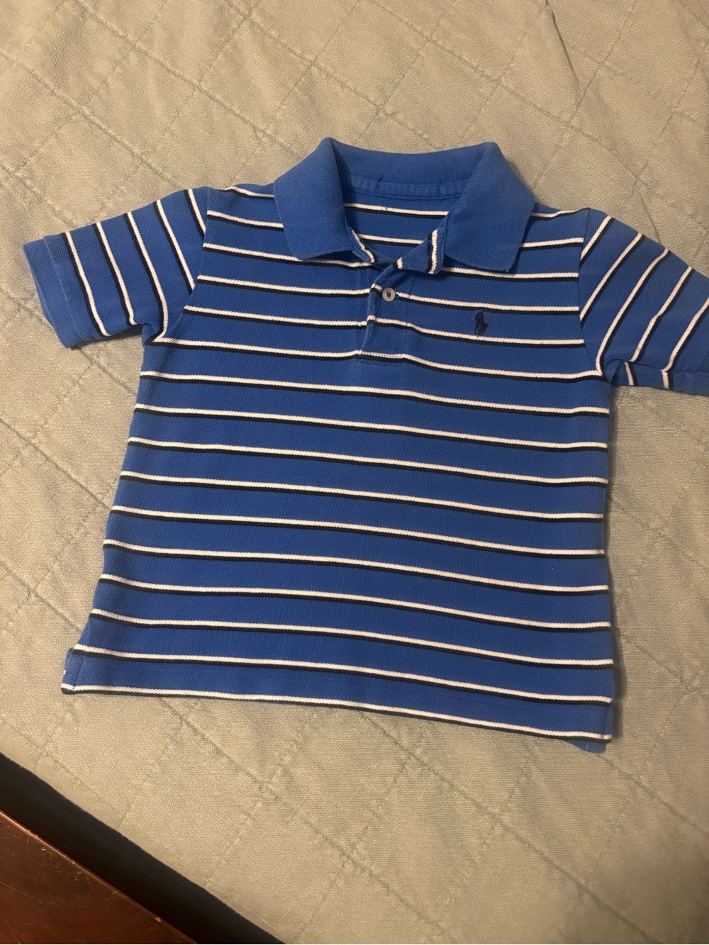 Polo by Ralph Lauren Blue White Striped Kids Polo